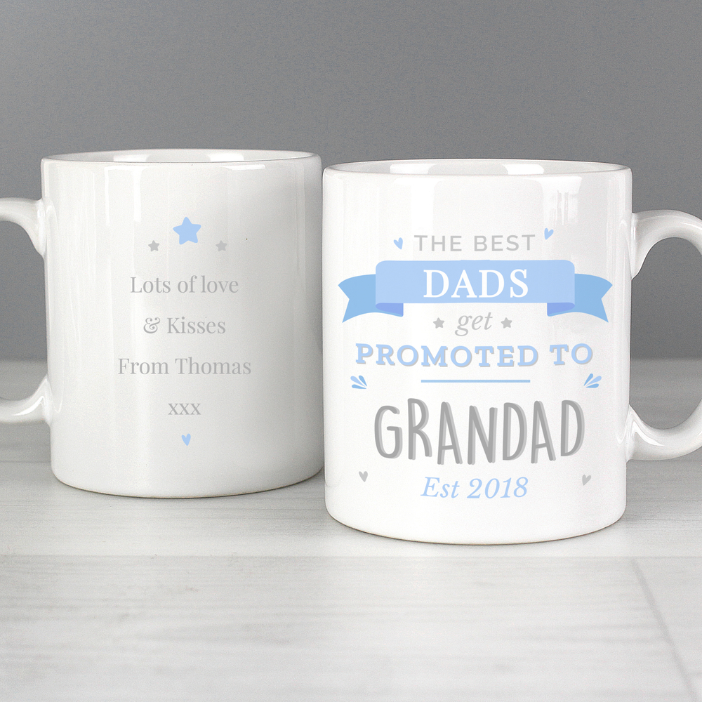 Personalised Blue Promoted to Mug