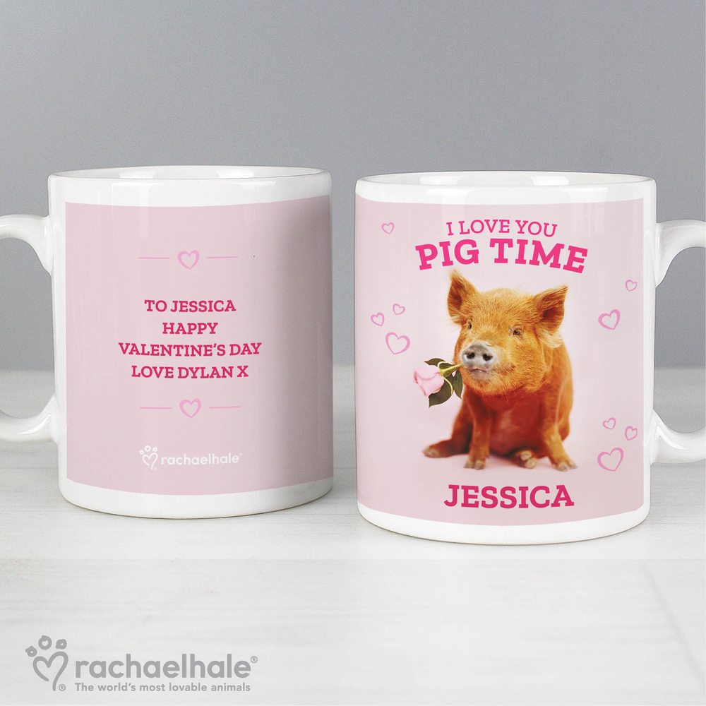 Personalised Rachael Hale 'I Love You Pig Time' Mug