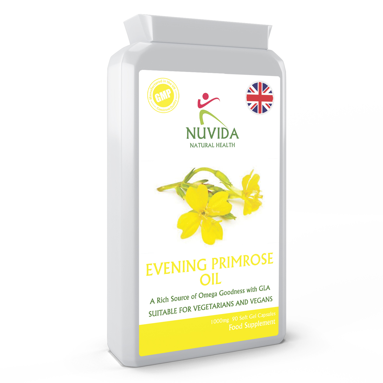 Evening Primrose Oil 1000mg 90 Soft Gel Capsules NUVIDA NATURAL HEALTH Vitamin and Food
