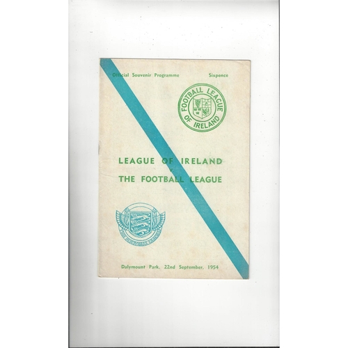 Inter League Football Programmes