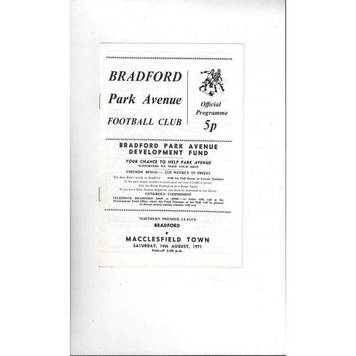 Bradford Park Avenue Home Football Programmes