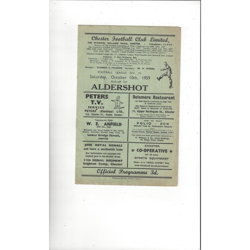 Aldershot Away Football Programmes
