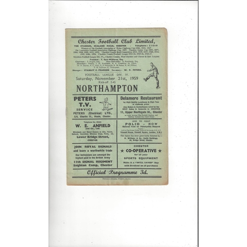 Chester City Home Football Programmes