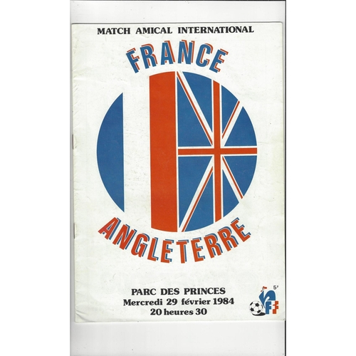 England Away Football Programmes