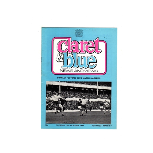 Burnley Home Football Programmes