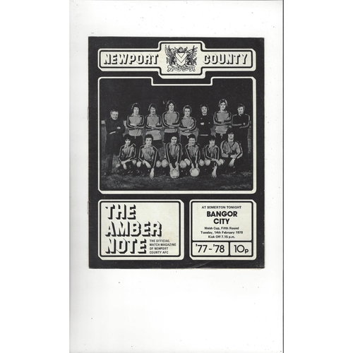 Welsh Cups. (All Cups) Football Programmes