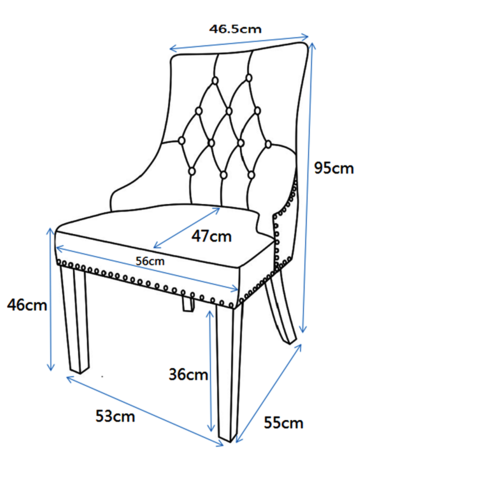 Victoria Tufted Velvet Fabric Studded Accent Dining Chair (Grey)