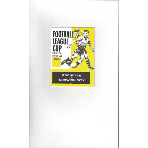 League Cup Final Football Programmes