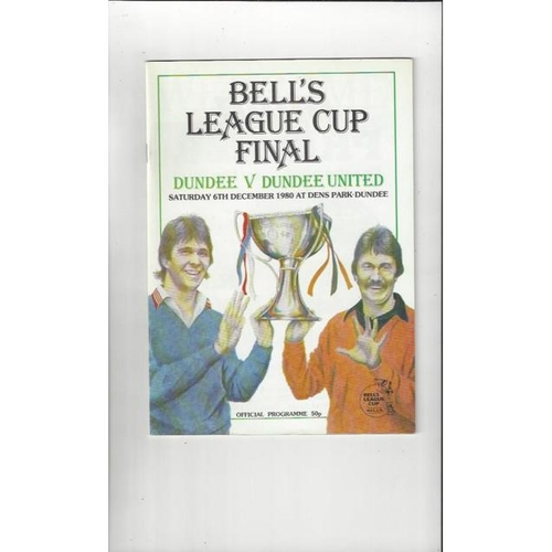 Scottish League Cup Final Football Programmes