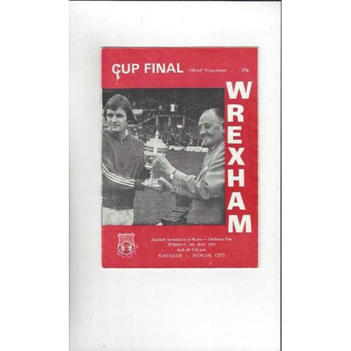 Welsh Cup Final Football Programme