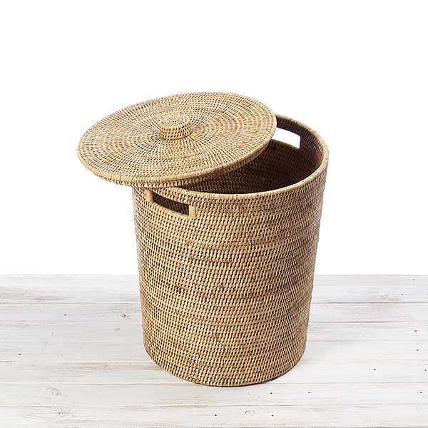 Rattan Laundry Hamper / Laundry Basket URU Home Ratten Baskets Wooden Salad Bowl
