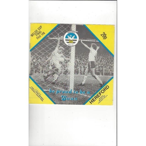Welsh Cup Final Football Programme