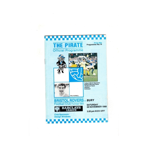 Bury Away Football Programmes