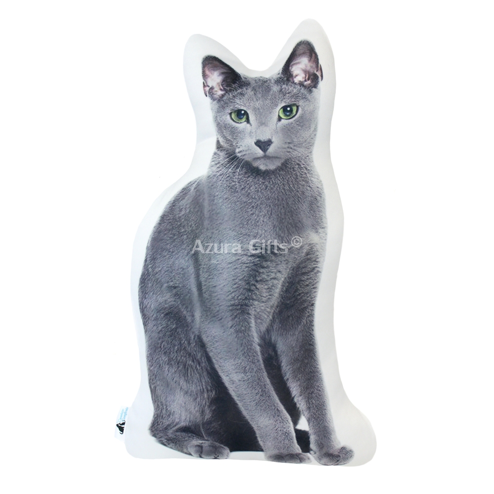 Russian Blue Shaped Cat Cushion