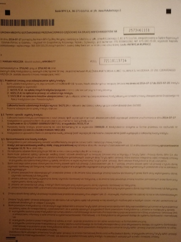 Marian mroczek alior nr 2573461151 str1