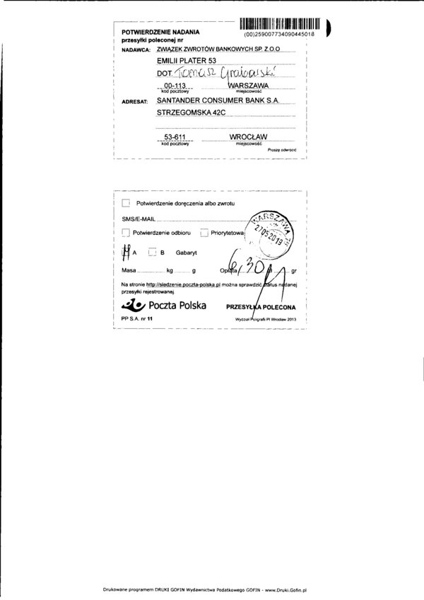 Pot.nad tomasz grabarski santander