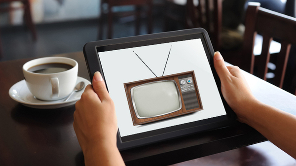 Tv on tablet wide