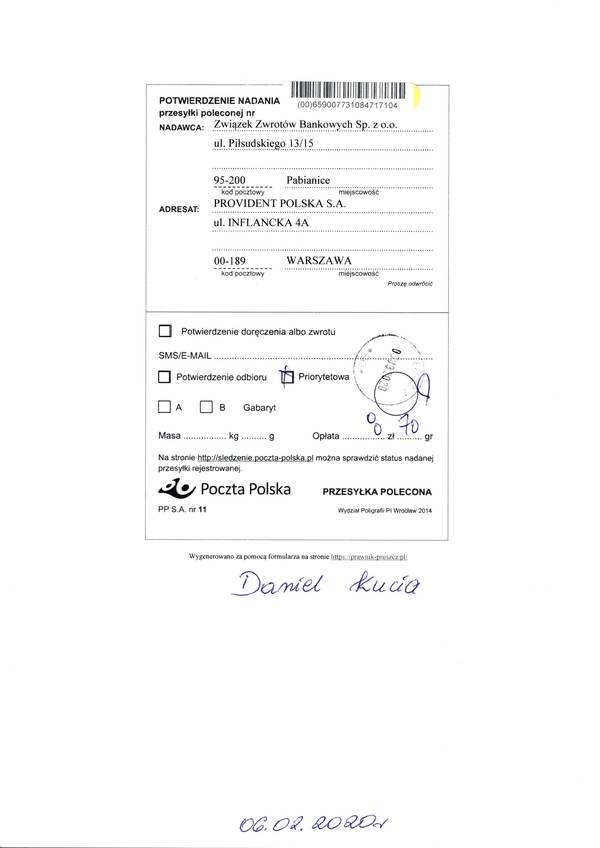 Pot. nad. provident daniel kucia 