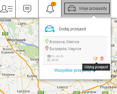 Edycja przejazdu
