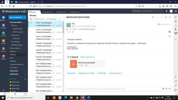 Marcel szczepaniak potw nad reklamacji email