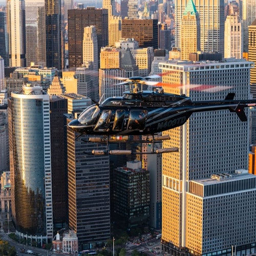 Nueva York: Excursión guiada en helicóptero al atardecer