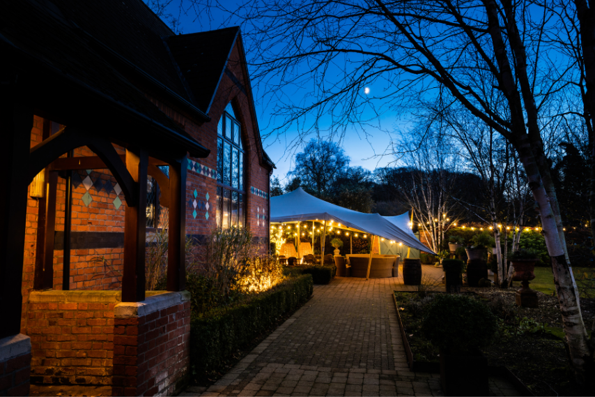 Outdoor terrace christmas