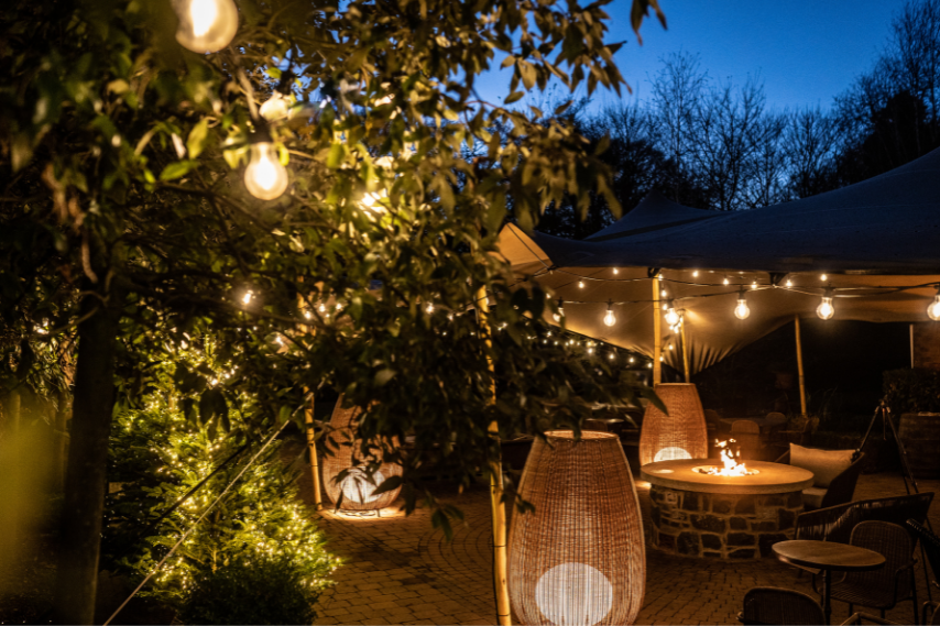 Sheridan suite outdoor terrace with fire pit 2