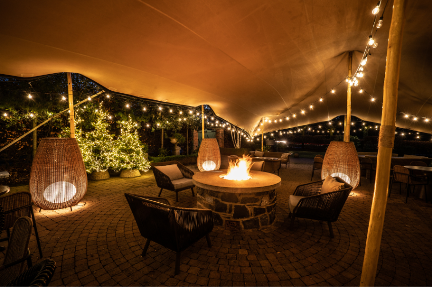 Sheridan suite outdoor terrace with fire pit
