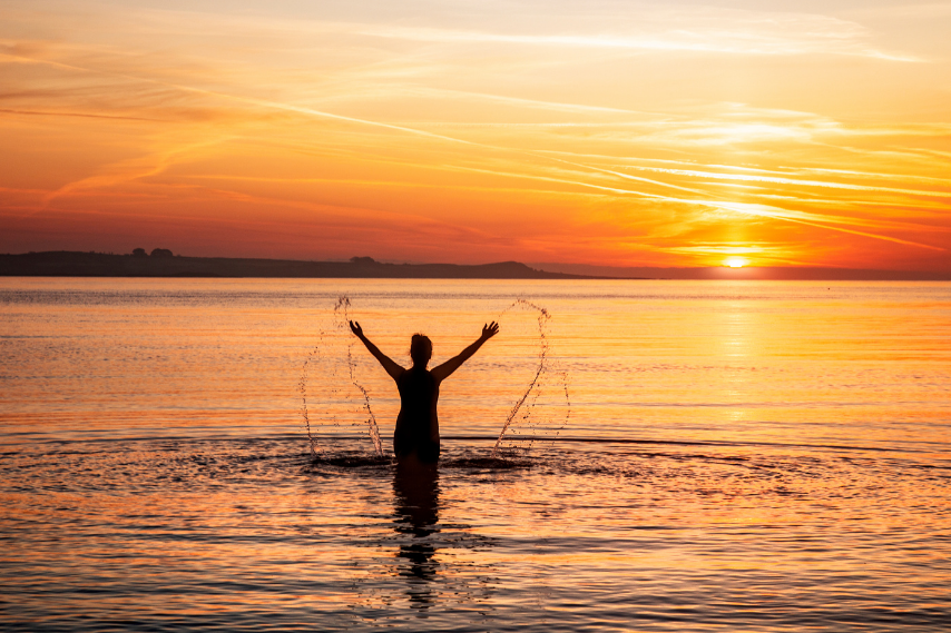 Water Wellness sunset swim