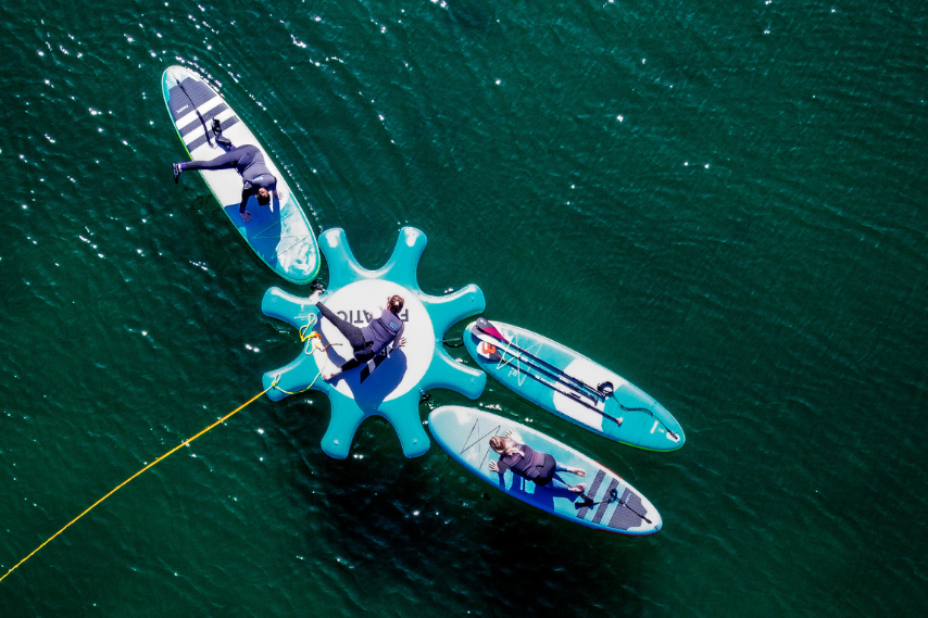 Water wellness sup yoga