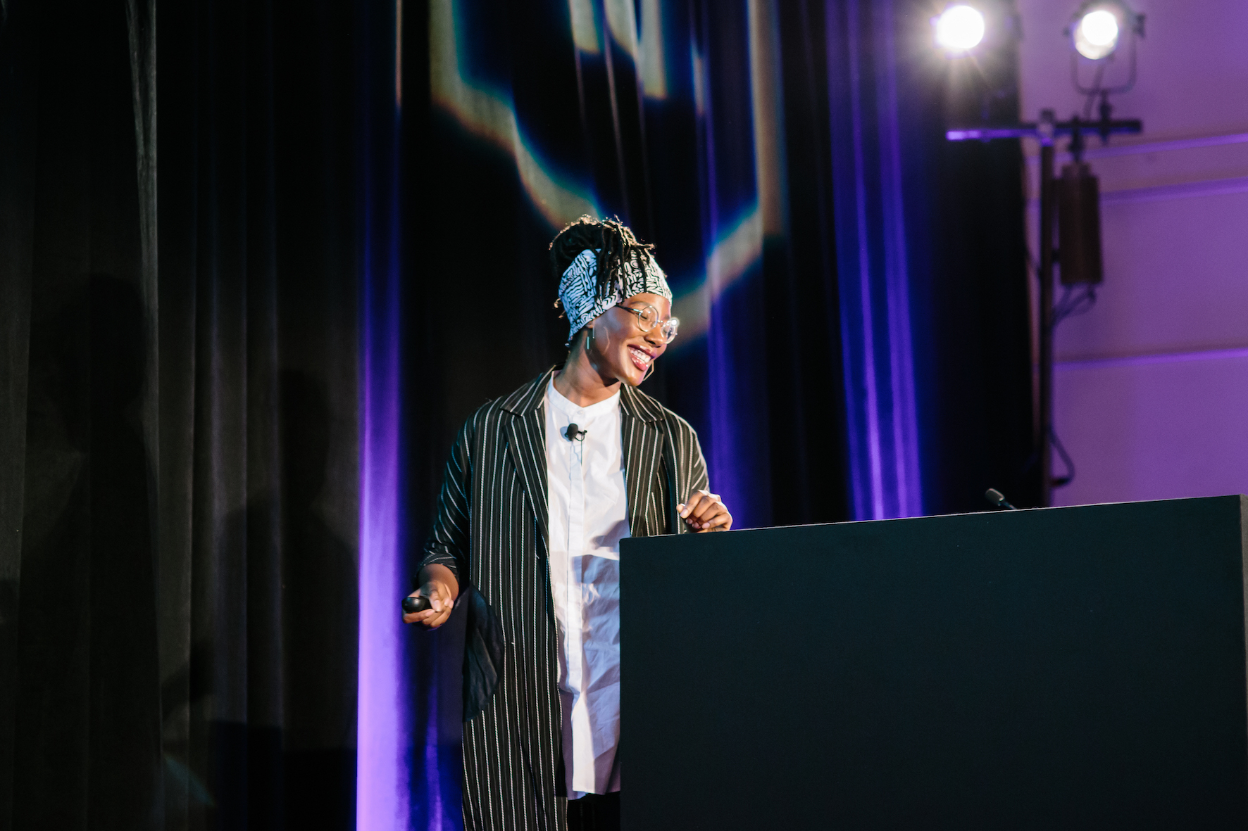 Amélie Lamont on stage at Leading Design New York