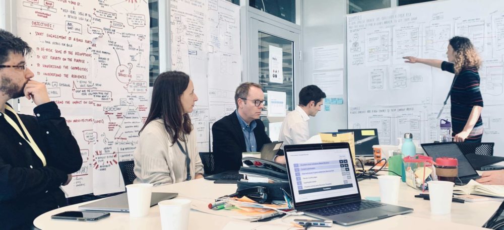 Collaborative user journey sketching workshops to encourage ownership of solutions