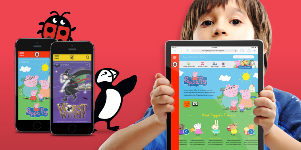 Phones and tablets showing different Penguin properties.