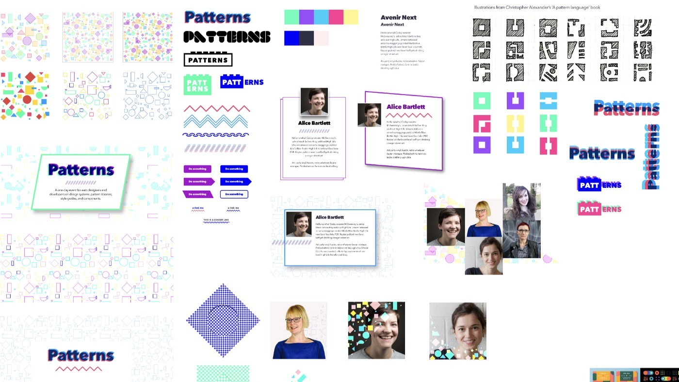 Element collage for the first Patterns day