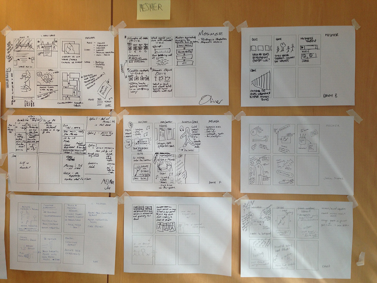 A collection of user journey prototypes for wellcome trust