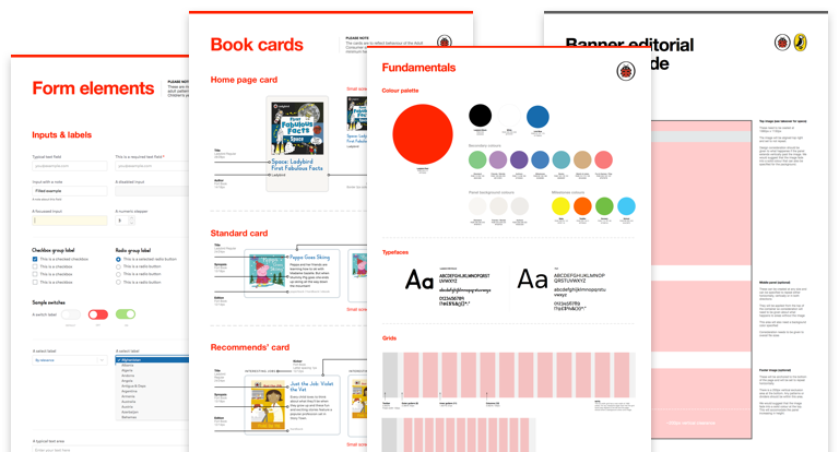 Screenshots of design guides.