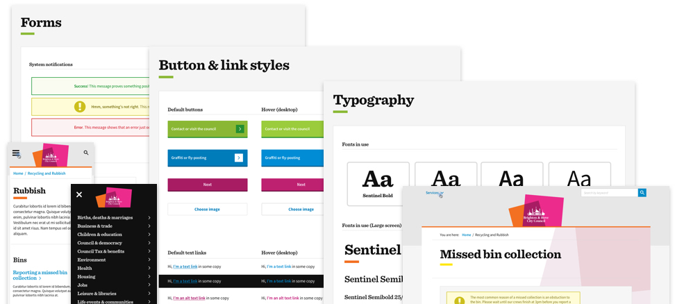 A collection of pattern library components we developed for Brighton & Hove council