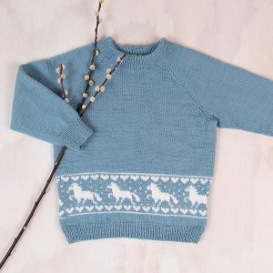 Sandviks butikk Bluum strikkegenser Reinsdyr Bluum | Strikkeoppskrifter
