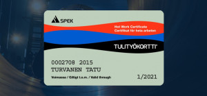 Tulityökortti