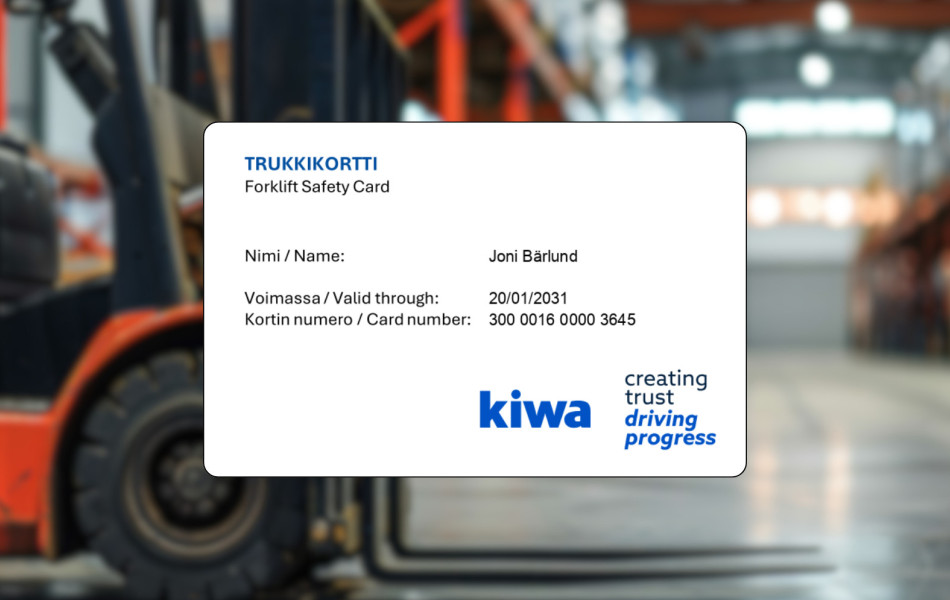 Forklift Safety Card