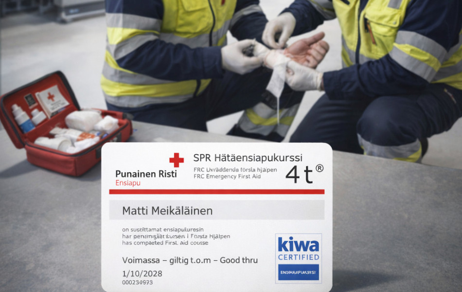 SPR Hätäensiapukurssi 4 t® verkkokoulutus sähköalalle