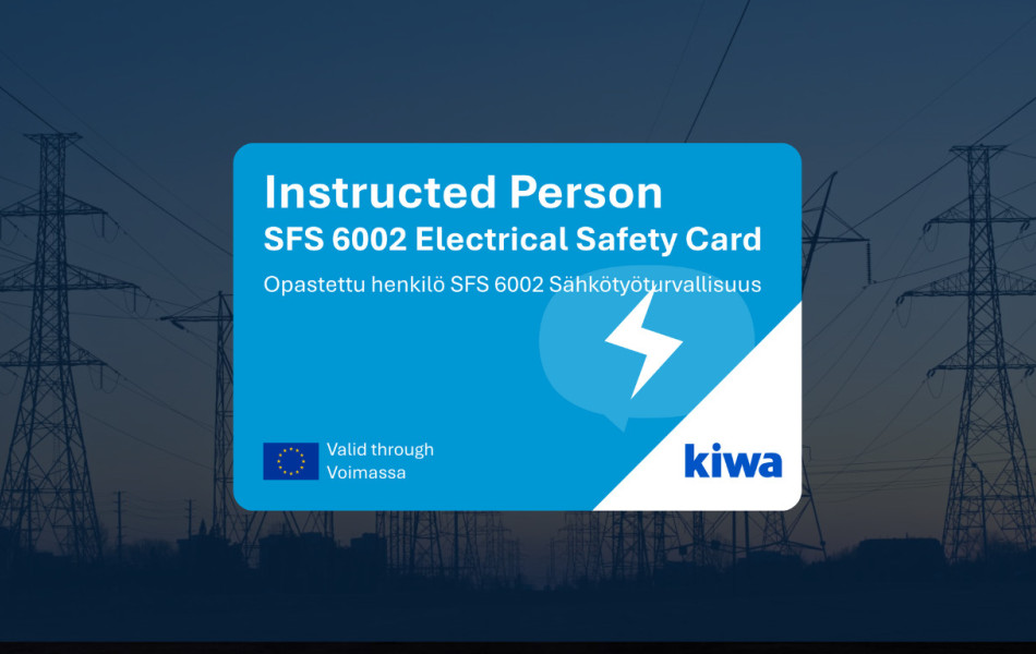 SFS 6002 Opastetun henkilön sähkötyöturvallisuuskortti