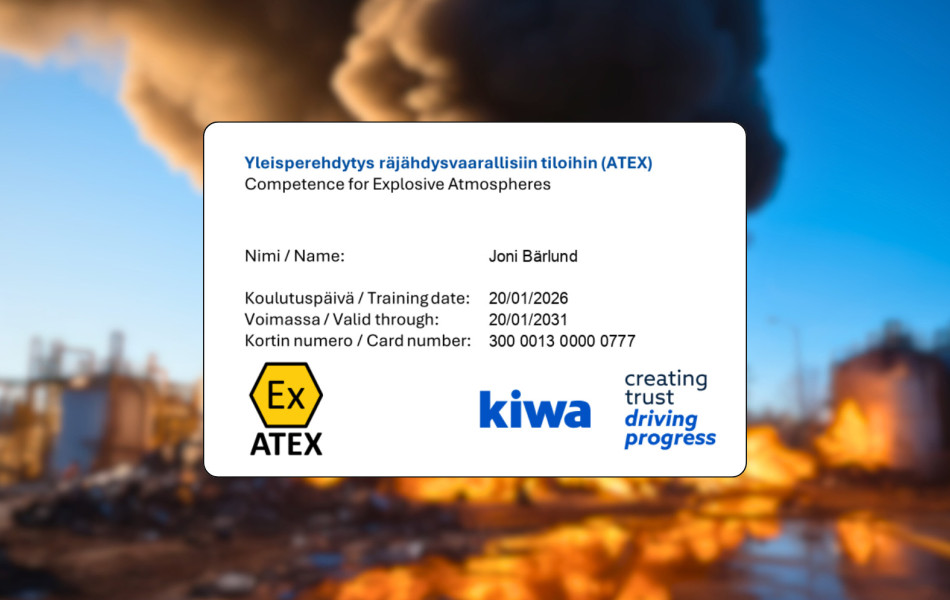 Yleisperehdytys räjähdysvaarallisiin tiloihin (ATEX)