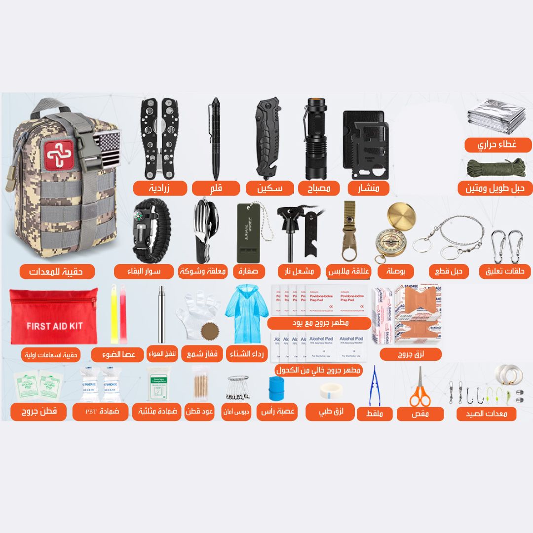 Camping Survival Kit Bag- 34 pcs product thumbnail 2