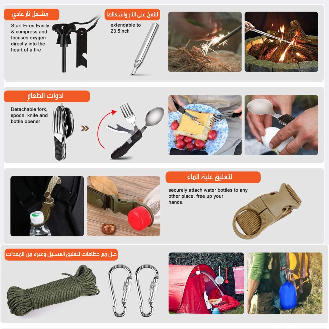 Camping Survival Kit Bag- 34 pcs product thumbnail 3