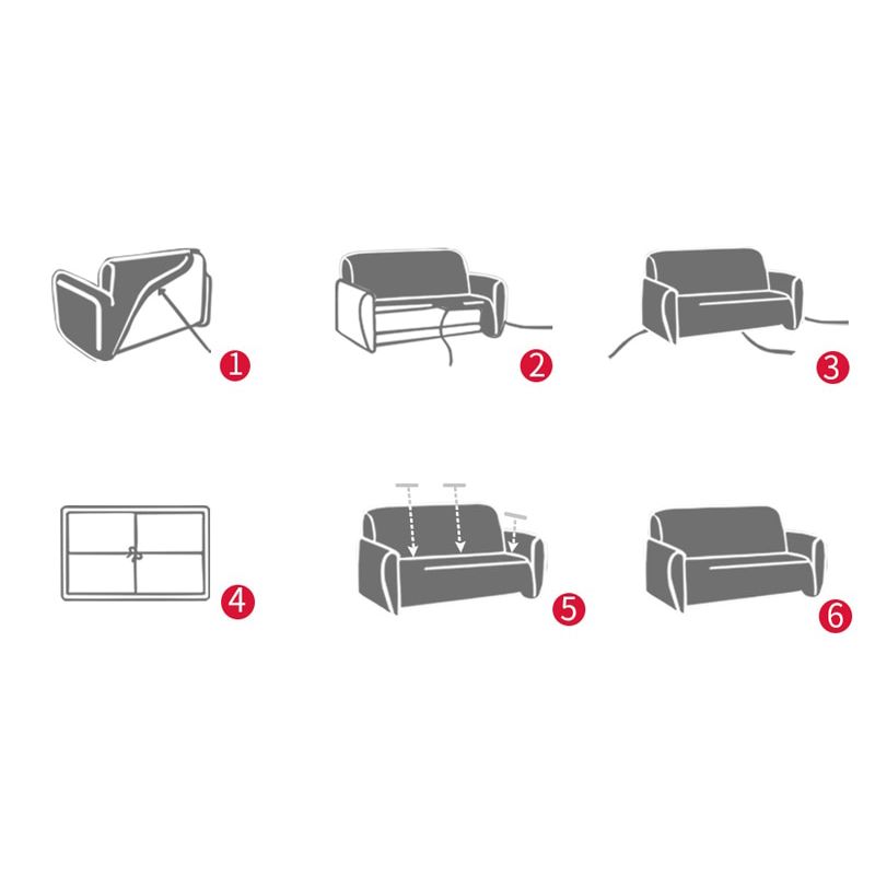 غطاء الأريكة المطاطي - مقعدين - 12