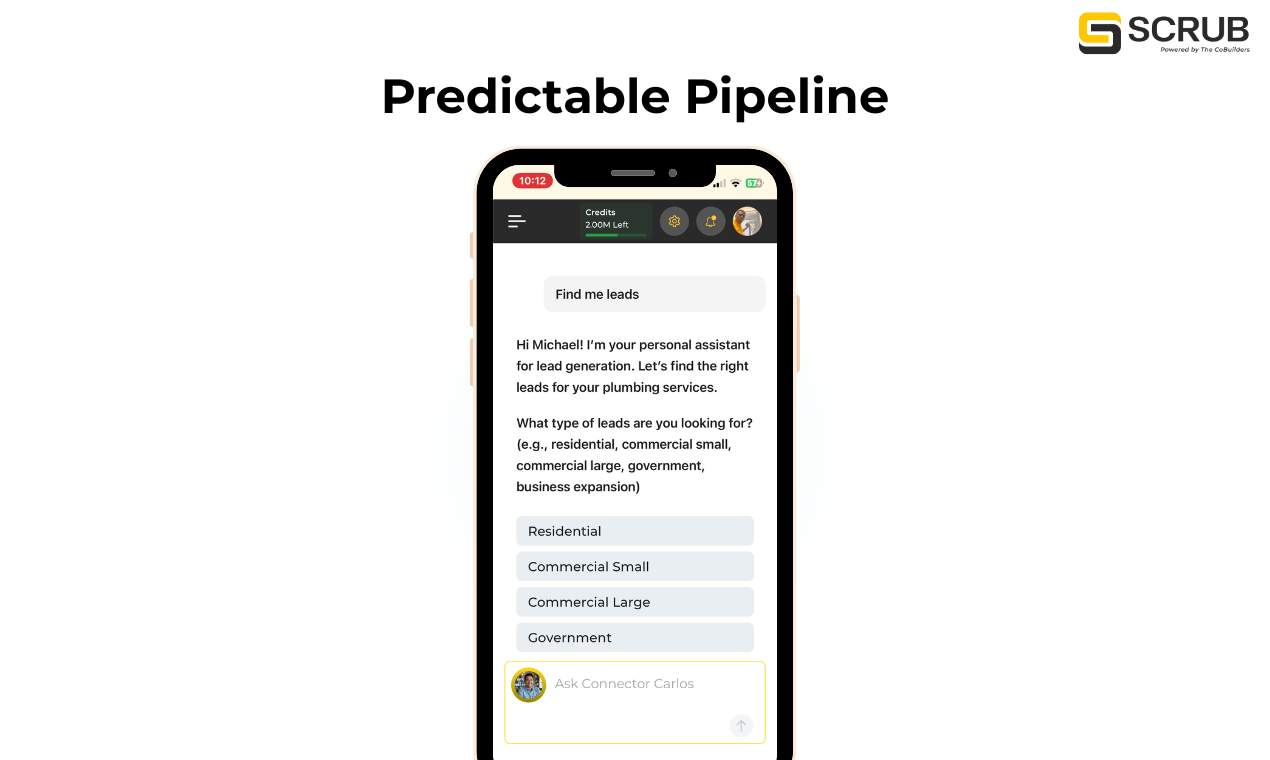 Mobile screenshots of SCRUBGpt features