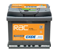 RAC R1-063 EXIDE BATTERY 063 47AH 450CCA L207 X W175 X H175 0/1 B13