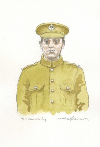 Michael Foreman- Pom Pom Michael Foreman illustration of Robert Whiting | City of Westminster Archives