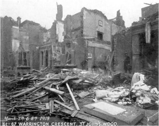 22 Bomb damage to 61-67 Warrington Crescent in March 1918. | City of Westminster Archive Centre